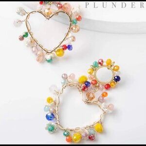 GORGEOUS COLORFUL HEART EARRINGS